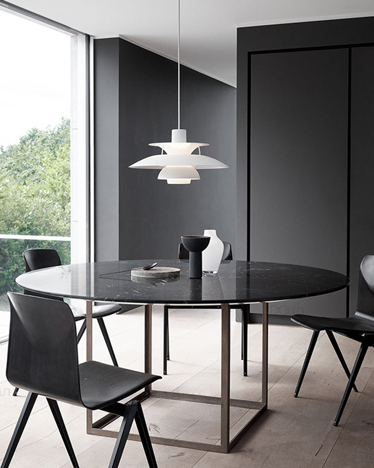 Hanglamp Scandinavisch met Gelaagde Kap en Verstelbare Hoogte
