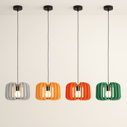 Hanglamp Scandinavisch met Gelameleerde Kap en Akoestisch Viltpaneel ##POS:10##