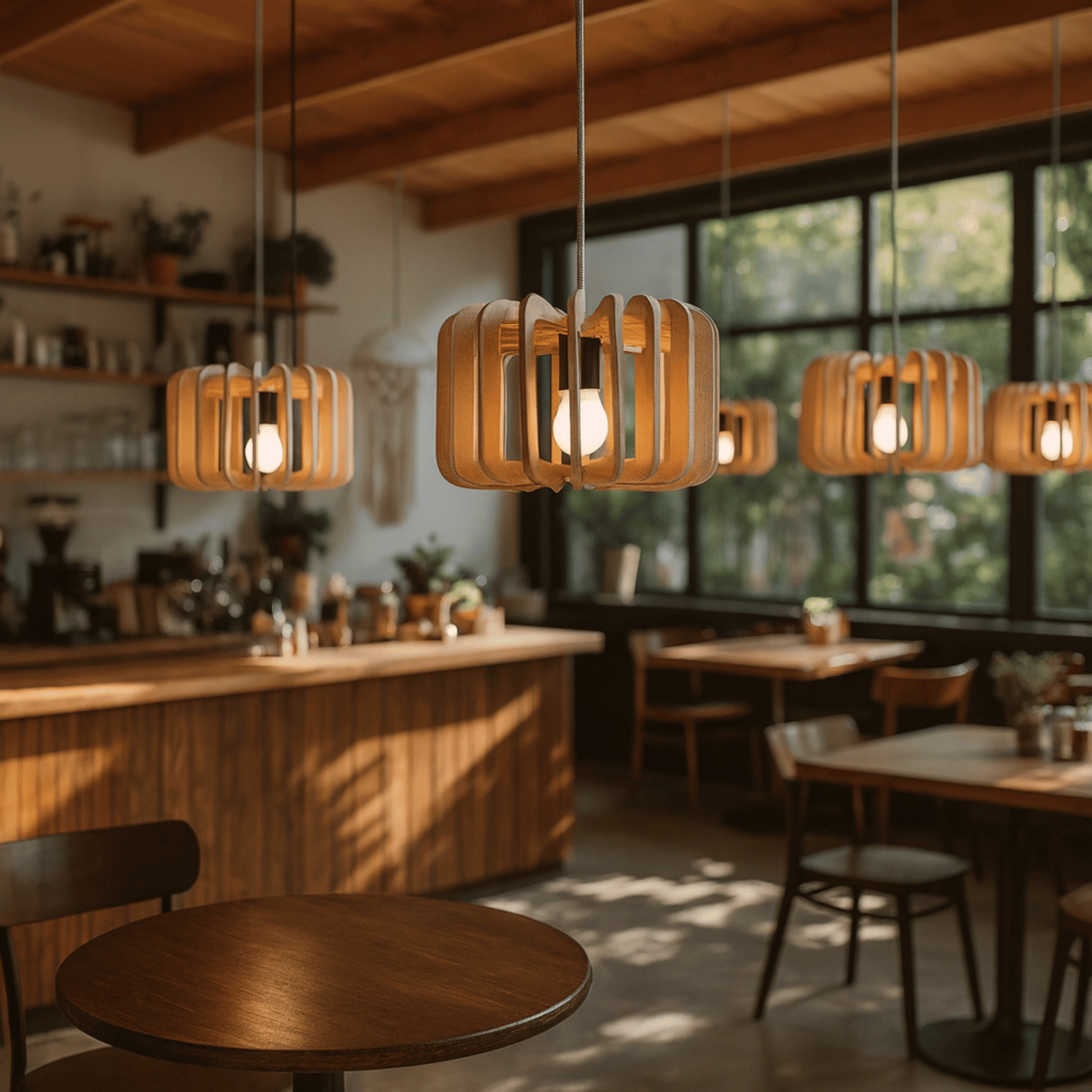 Hanglamp Scandinavisch met Gelameleerde Kap en Akoestisch Viltpaneel