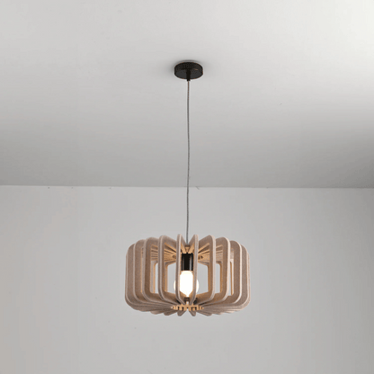 Hanglamp Scandinavisch met Gelameleerde Kap en Akoestisch Viltpaneel