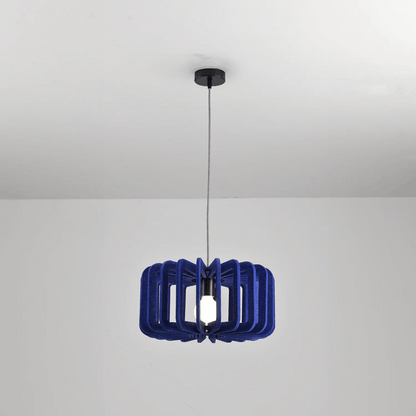 Hanglamp Scandinavisch met Gelameleerde Kap en Akoestisch Viltpaneel