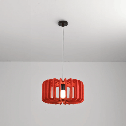 Hanglamp Scandinavisch met Gelameleerde Kap en Akoestisch Viltpaneel ##POS:8##