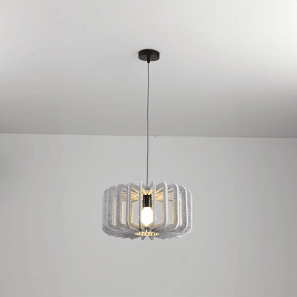 Hanglamp Scandinavisch met Gelameleerde Kap en Akoestisch Viltpaneel ##POS:9##