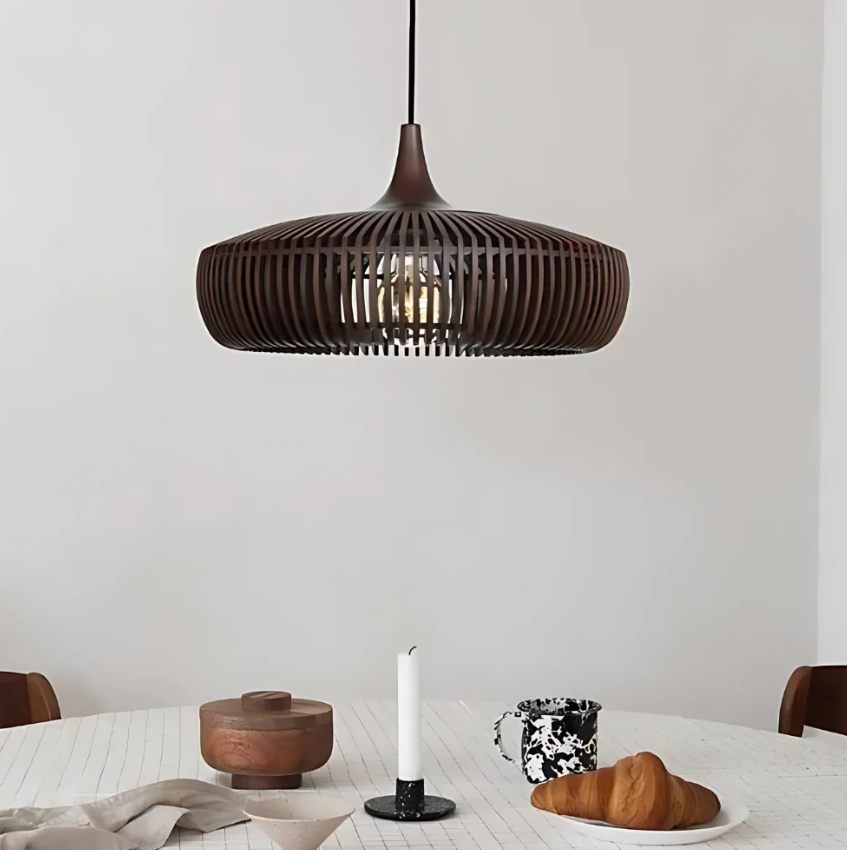 Hanglamp Scandinavisch met Lamellen Design en E27 Fitting