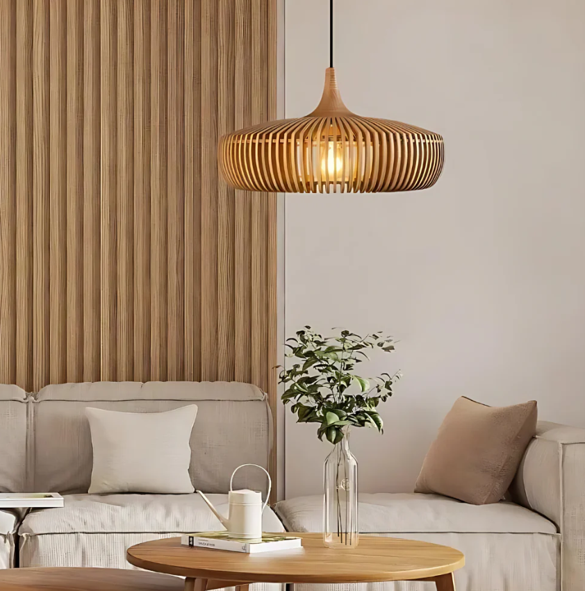 Hanglamp Scandinavisch met Lamellen Design en E27 Fitting