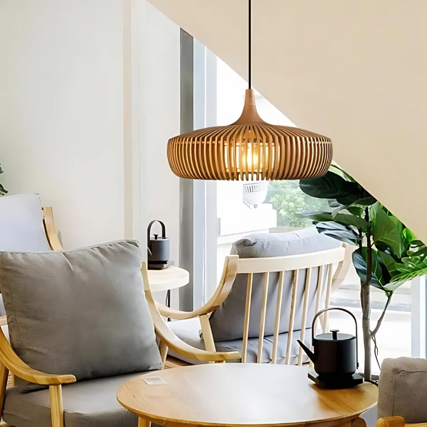 Hanglamp Scandinavisch met Lamellen Design en E27 Fitting