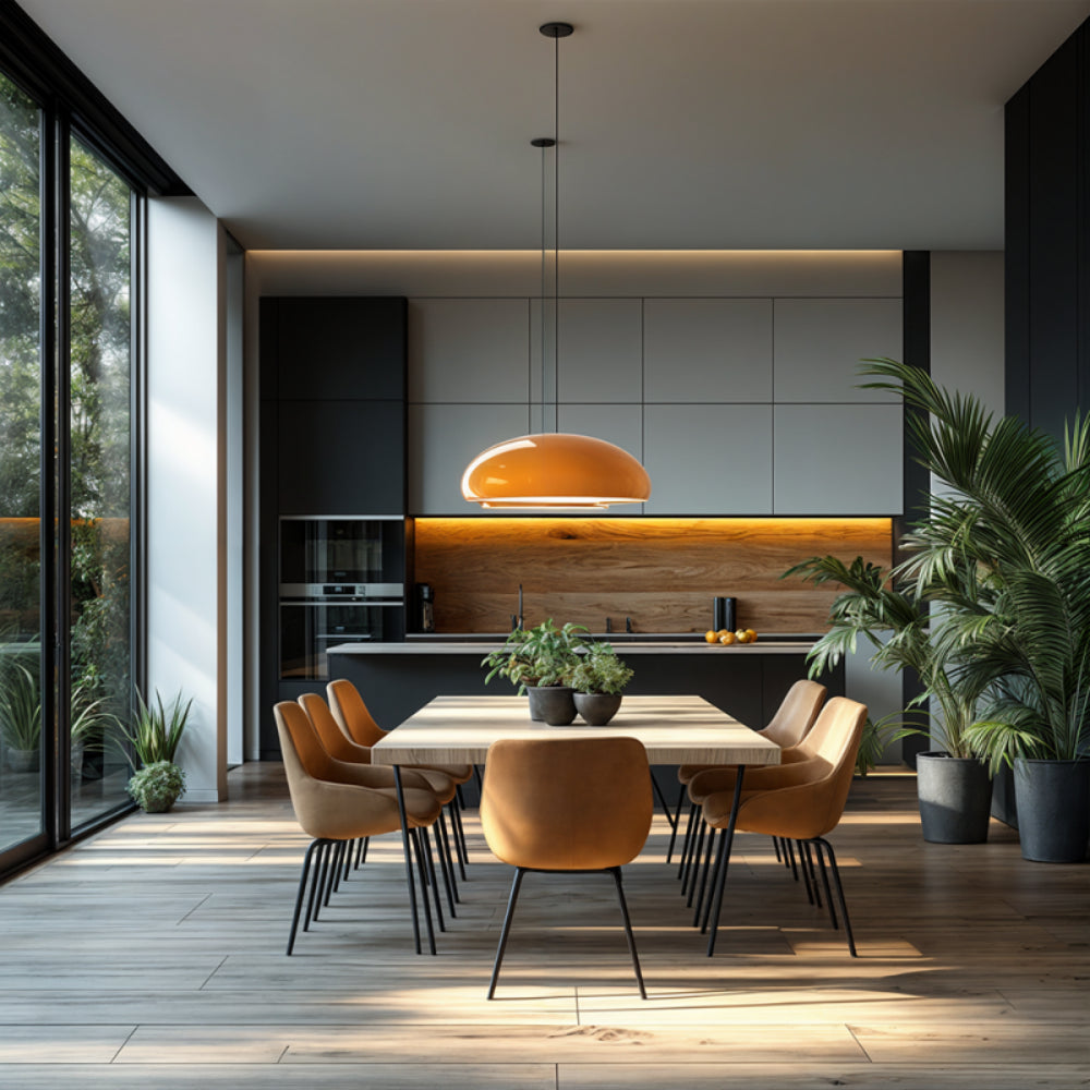 Hanglamp Scandinavisch met Ronde Schaalvorm en E27 Fitting