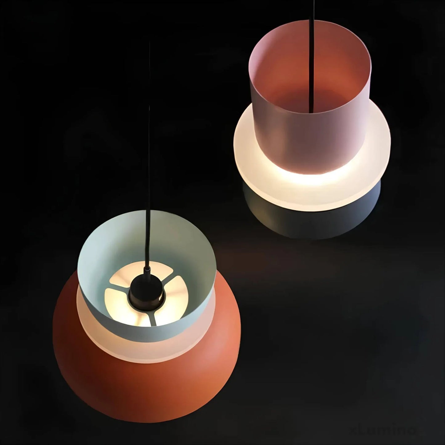 Hanglamp Scandinavisch met Tweelaagse Kap en Verstelbare Hoogte