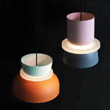 Hanglamp Scandinavisch met Tweelaagse Kap en Verstelbare Hoogte ##POS:12##
