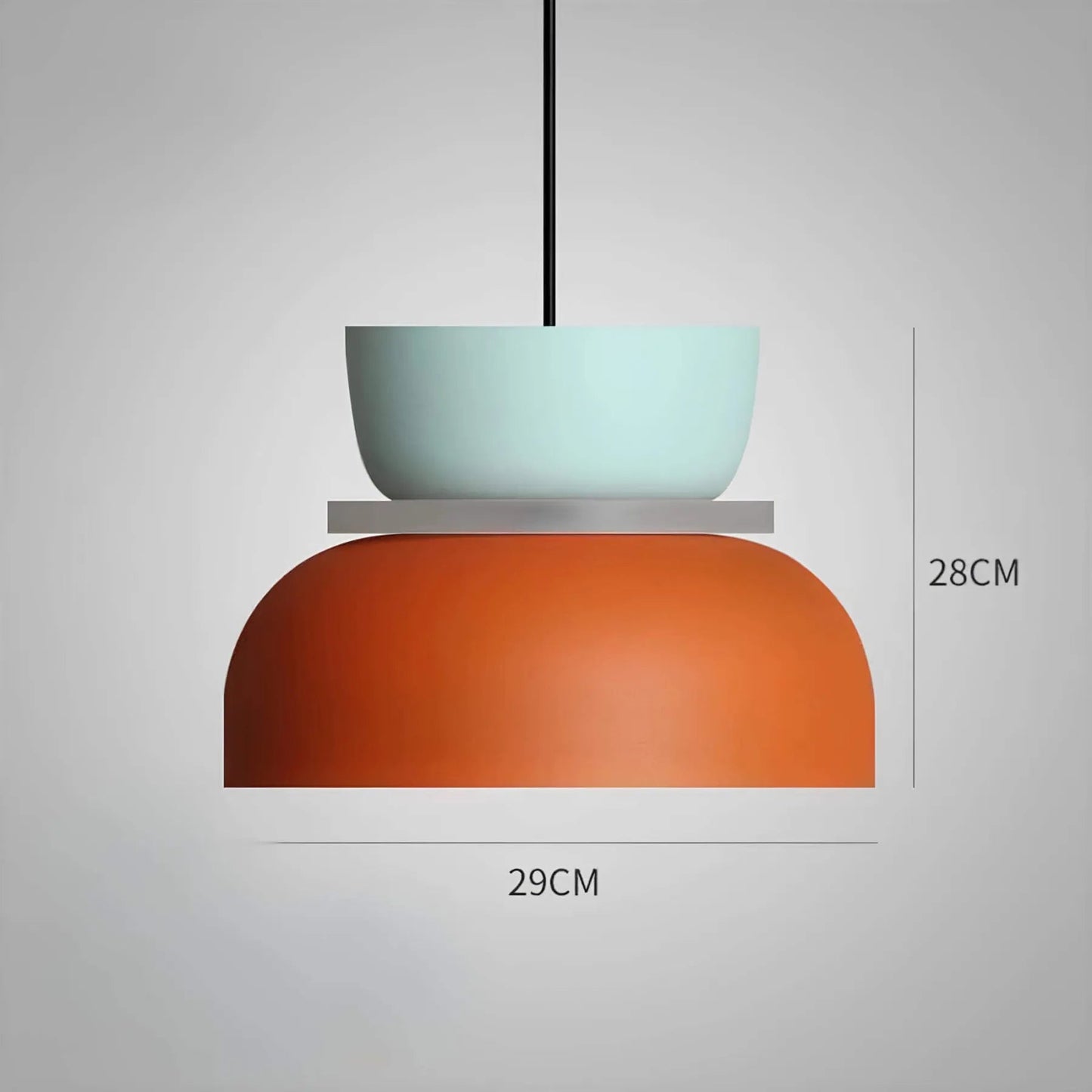 Hanglamp Scandinavisch met Tweelaagse Kap en Verstelbare Hoogte