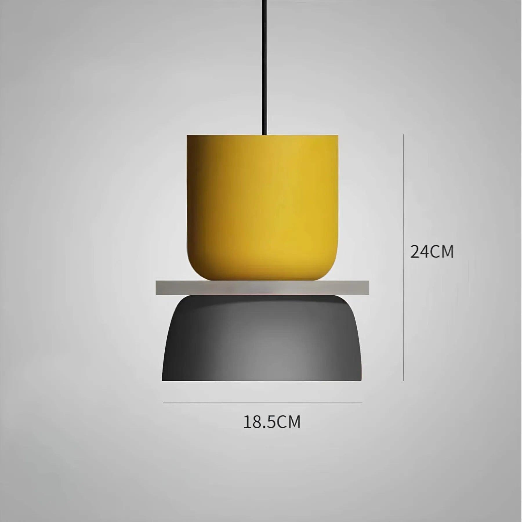 Hanglamp Scandinavisch met Tweelaagse Kap en Verstelbare Hoogte