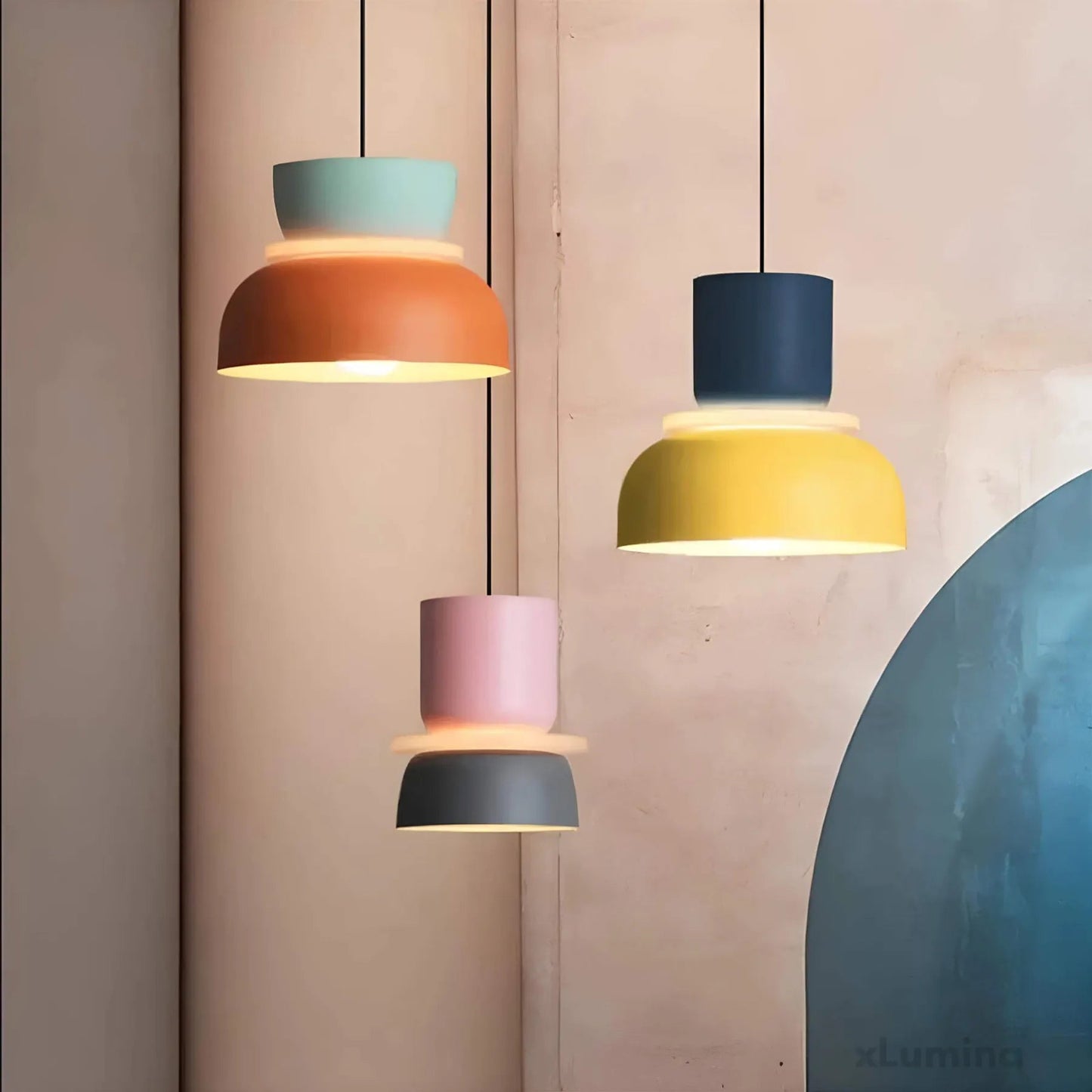 Hanglamp Scandinavisch met Tweelaagse Kap en Verstelbare Hoogte