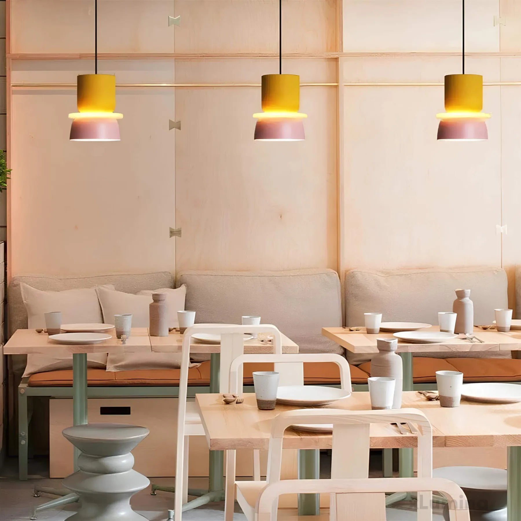 Hanglamp Scandinavisch met Tweelaagse Kap en Verstelbare Hoogte