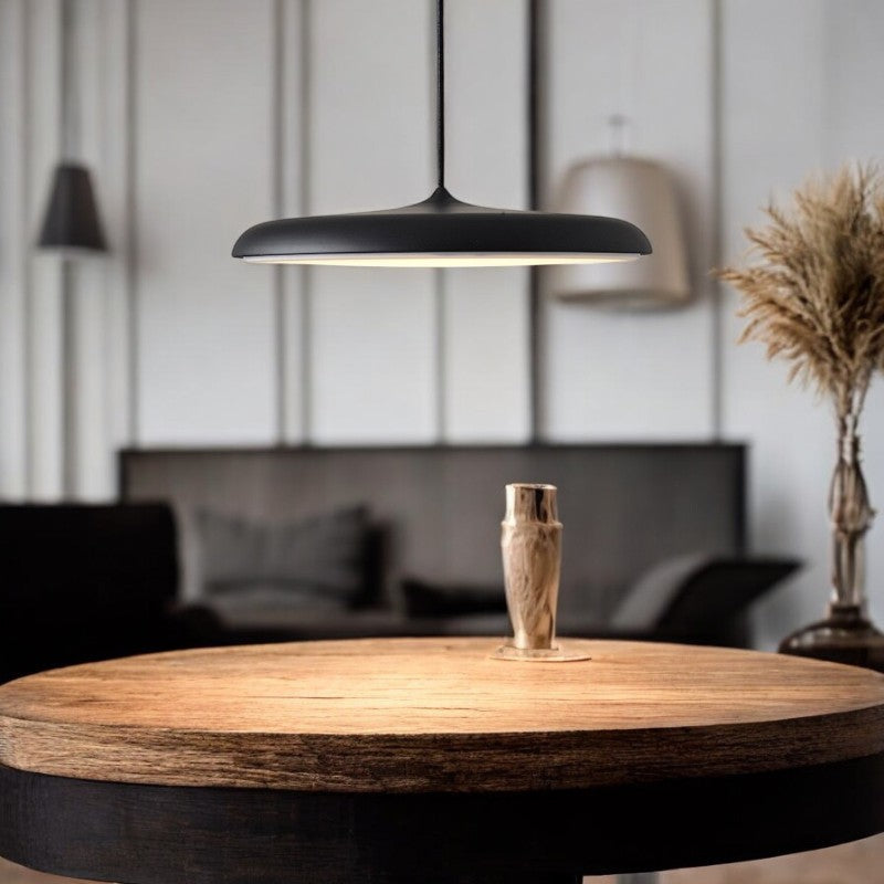 Hanglamp Scandinavisch Minimalistisch met Platte Ronde Kap en Geïntegreerde LED