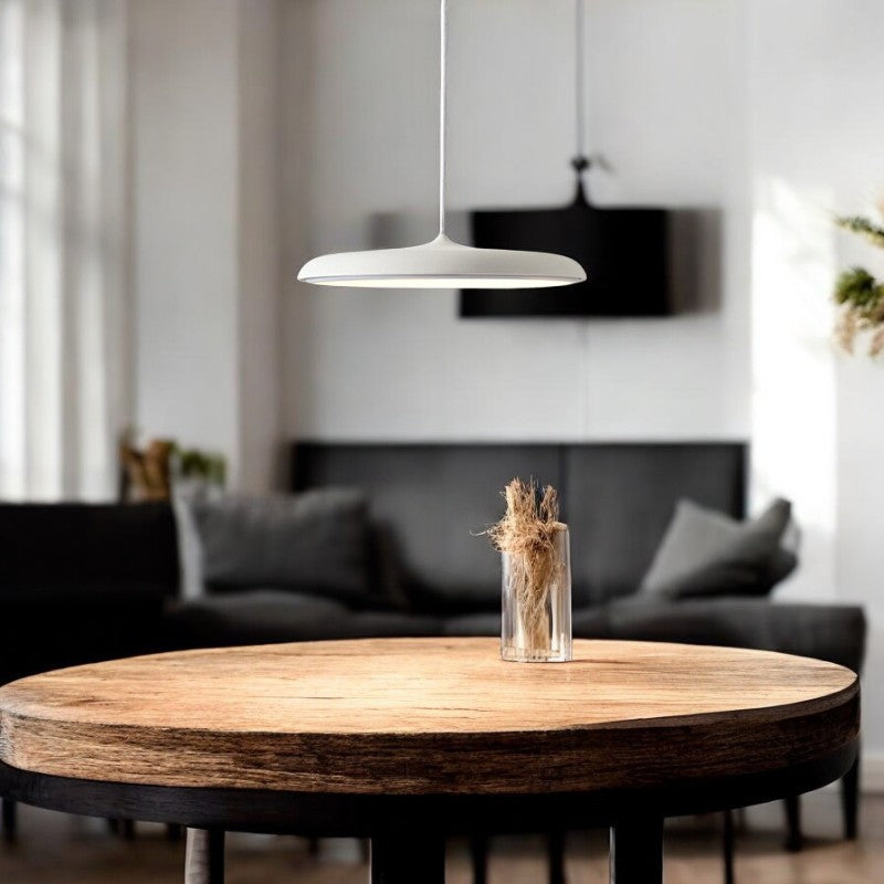 Hanglamp Scandinavisch Minimalistisch met Platte Ronde Kap en Geïntegreerde LED