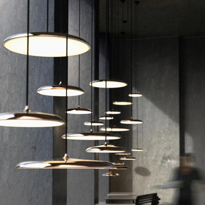 Hanglamp Scandinavisch Minimalistisch met Platte Ronde Kap en Geïntegreerde LED