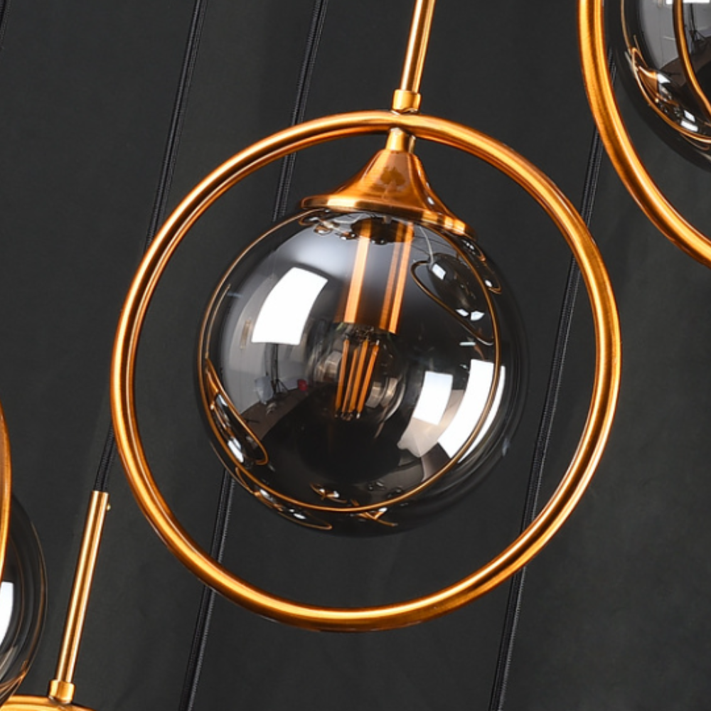 Hanglamp Trap Modernistisch met Glazen Bollen en Spiraalvorm