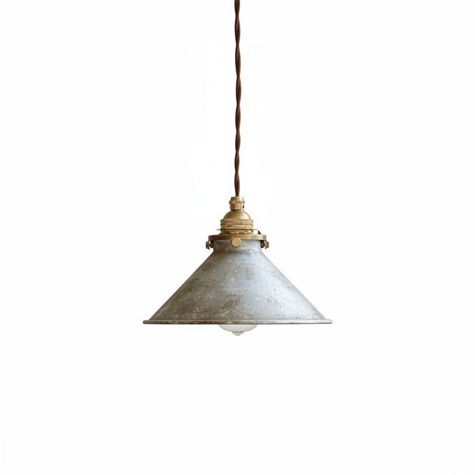 Hanglamp Vintage Industrieel met Kegelvormige Metalen Kap en Gedraaid Snoer