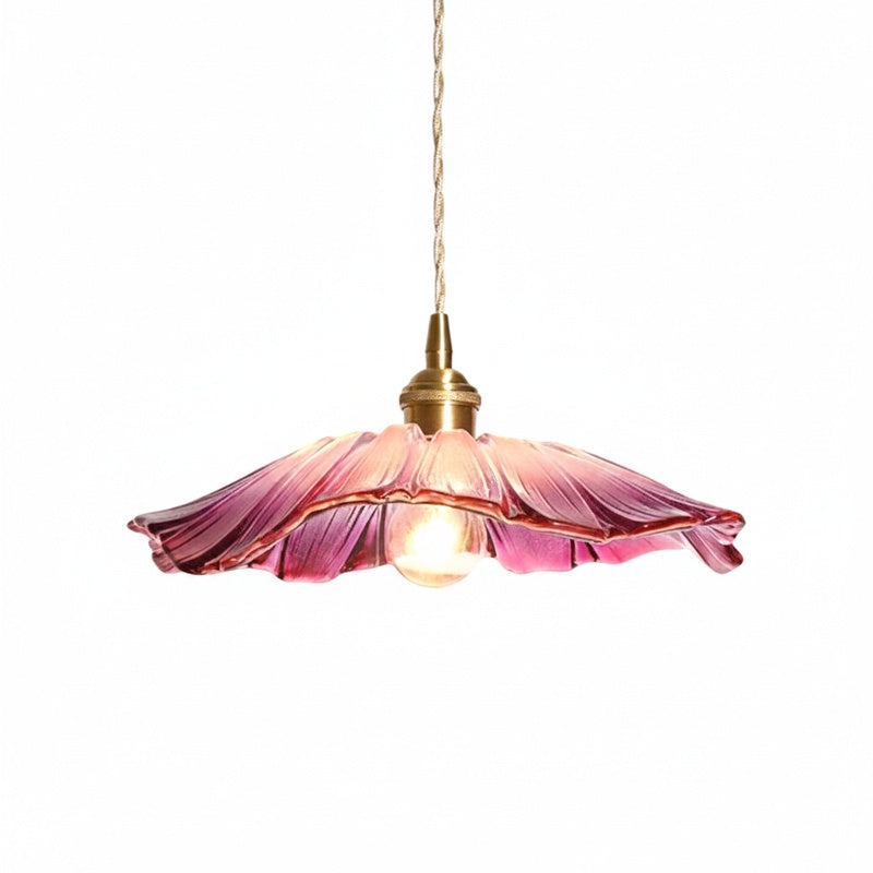 Hanglamp Vintage met Bloemvormige Glazen Kap