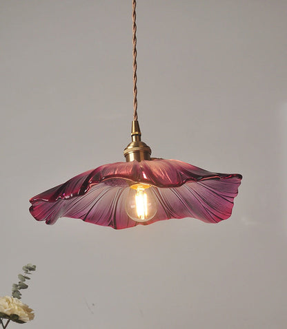 Hanglamp Vintage met Bloemvormige Glazen Kap