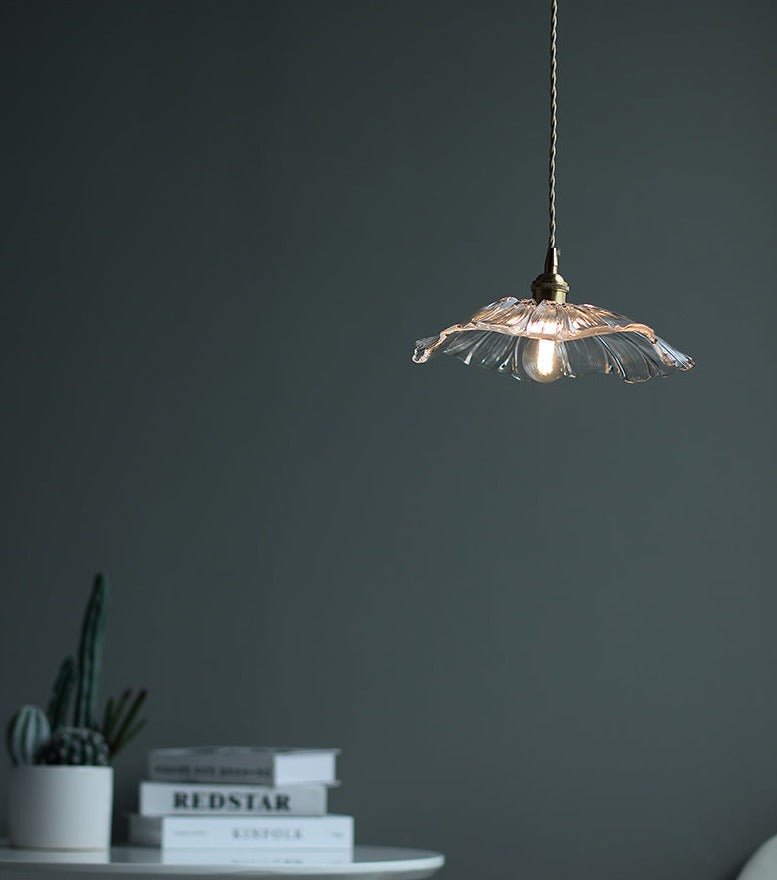Hanglamp Vintage met Bloemvormige Glazen Kap ##POS:19##