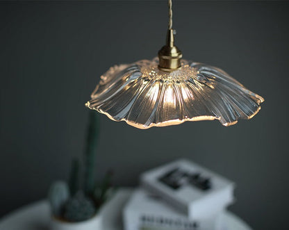 Hanglamp Vintage met Bloemvormige Glazen Kap