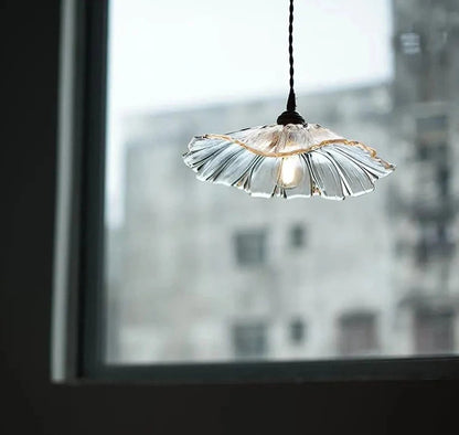 Hanglamp Vintage met Bloemvormige Glazen Kap