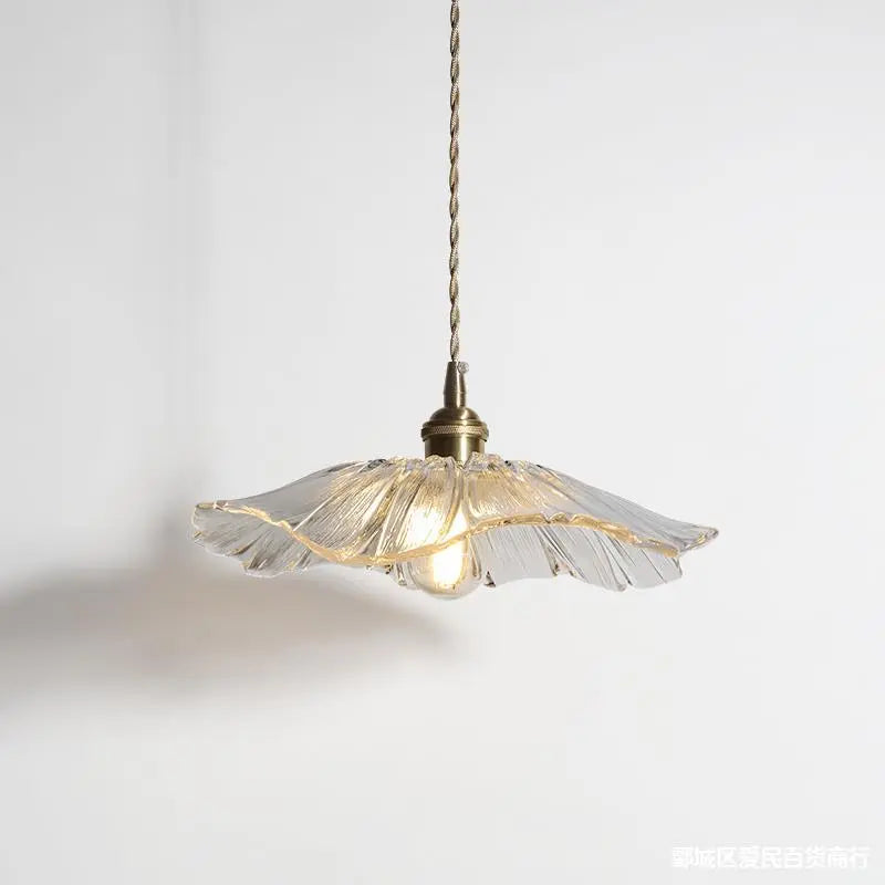Hanglamp Vintage met Bloemvormige Glazen Kap