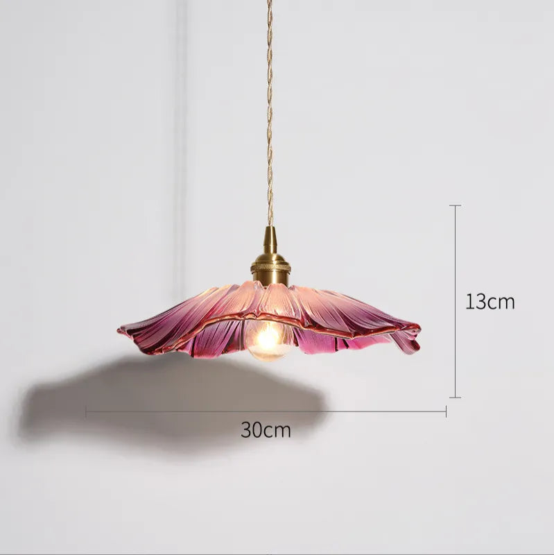 Hanglamp Vintage met Bloemvormige Glazen Kap