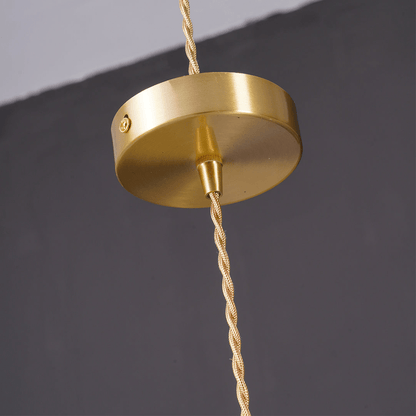 Hanglamp Vintage met Bloemvormige Glazen Kap en Messing Fitting