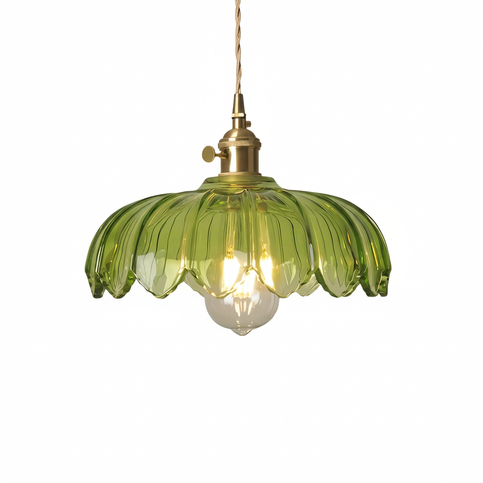 Hanglamp Vintage met Tulpvormige Glazen Kap en Verstelbare Hoogte