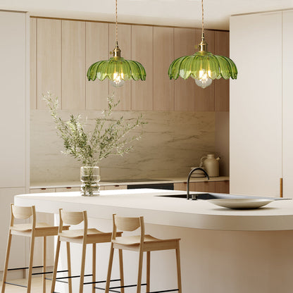 Hanglamp Vintage met Tulpvormige Glazen Kap en Verstelbare Hoogte