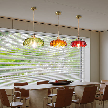 Hanglamp Vintage met Tulpvormige Glazen Kap en Verstelbare Hoogte