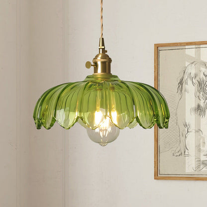 Hanglamp Vintage met Tulpvormige Glazen Kap en Verstelbare Hoogte
