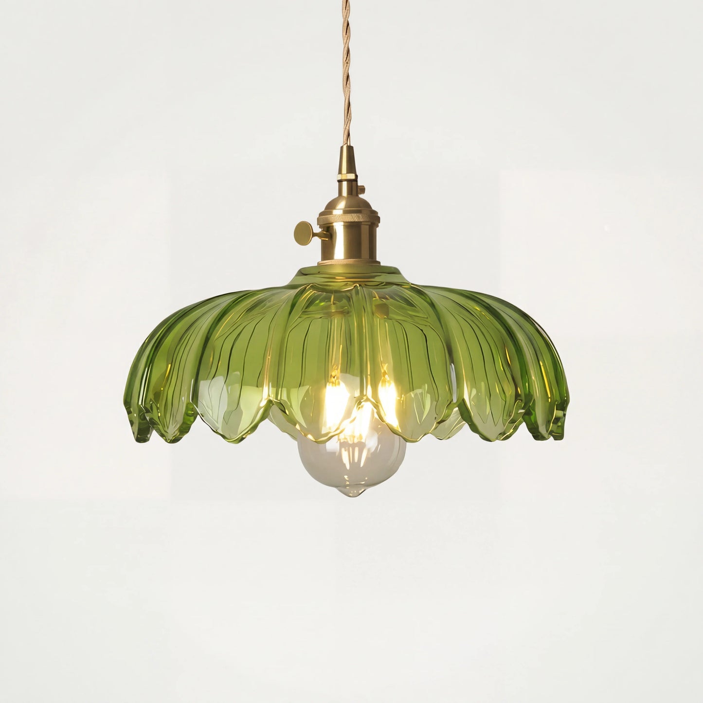 Hanglamp Vintage met Tulpvormige Glazen Kap en Verstelbare Hoogte