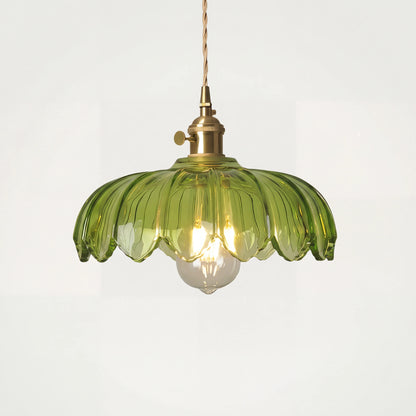 Hanglamp Vintage met Tulpvormige Glazen Kap en Verstelbare Hoogte