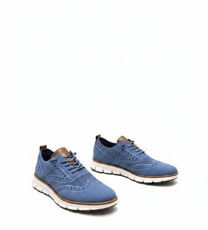 Heren Casual Sneakers met Brogue Detail en Vetersluiting