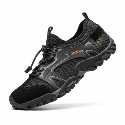 Heren Wandelschoenen met Anti-slip Zool en Elastische Vetersluiting