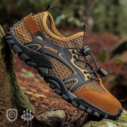 Heren Wandelschoenen met Anti-slip Zool en Elastische Vetersluiting