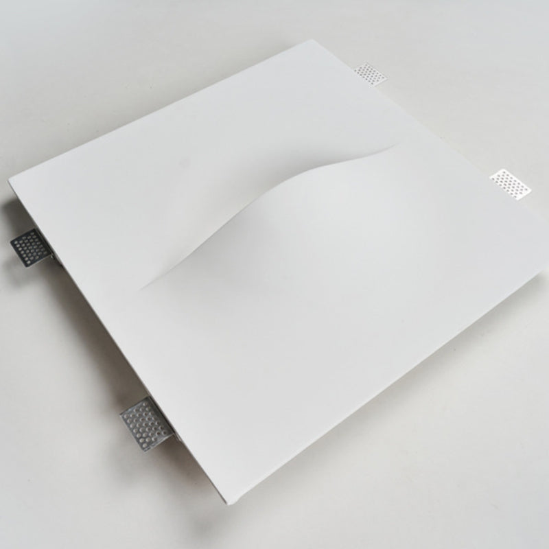 Inbouw Wandlamp Minimalistisch met Warme Uitstraling en Vierkante Gipsen Kap