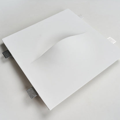 Inbouw Wandlamp Minimalistisch met Warme Uitstraling en Vierkante Gipsen Kap