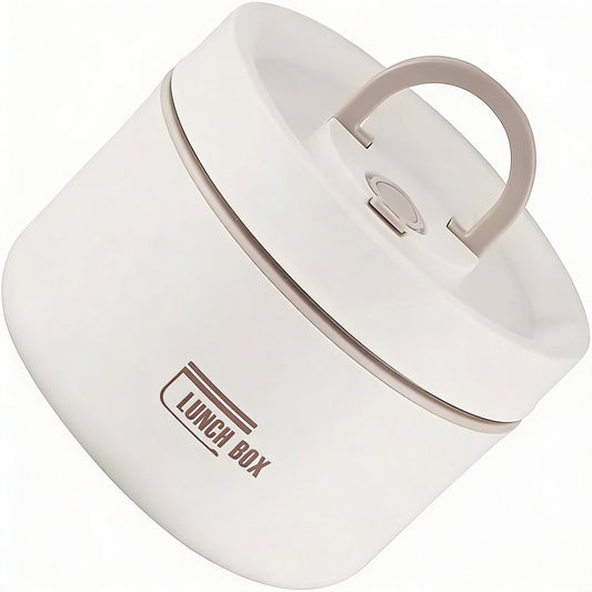 Isolerende Lunchbox met Handvat - Lekvrij Dubbelwandig voor Onderweg