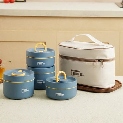 Isolerende Lunchbox met Handvat - Lekvrij Dubbelwandig voor Onderweg