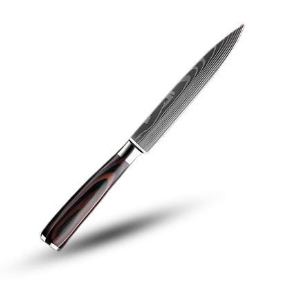 Japans Keukenmes met Damascusstaal Blad en Pakkawood Greep