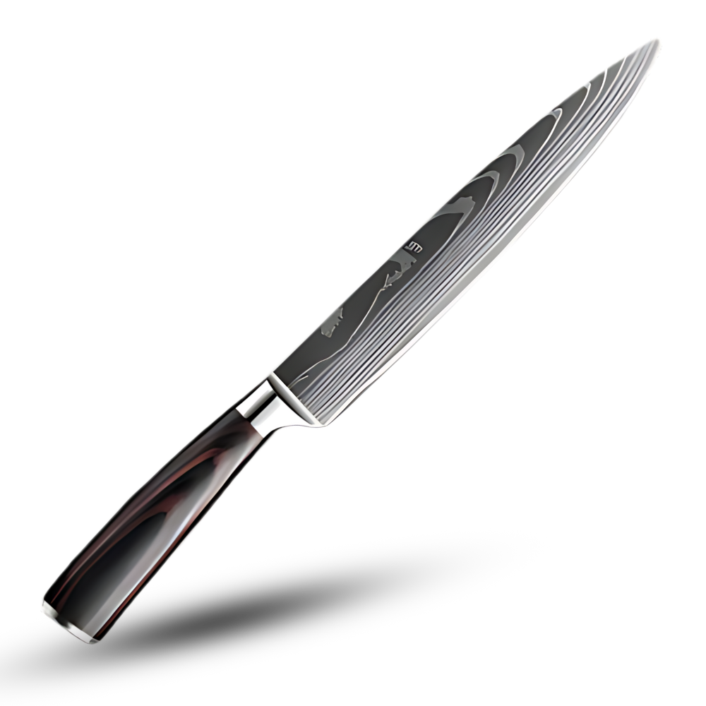 Japans Keukenmes met Damascusstaal Blad en Pakkawood Greep