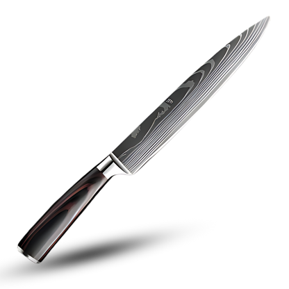 Japans Keukenmes met Damascusstaal Blad en Pakkawood Greep