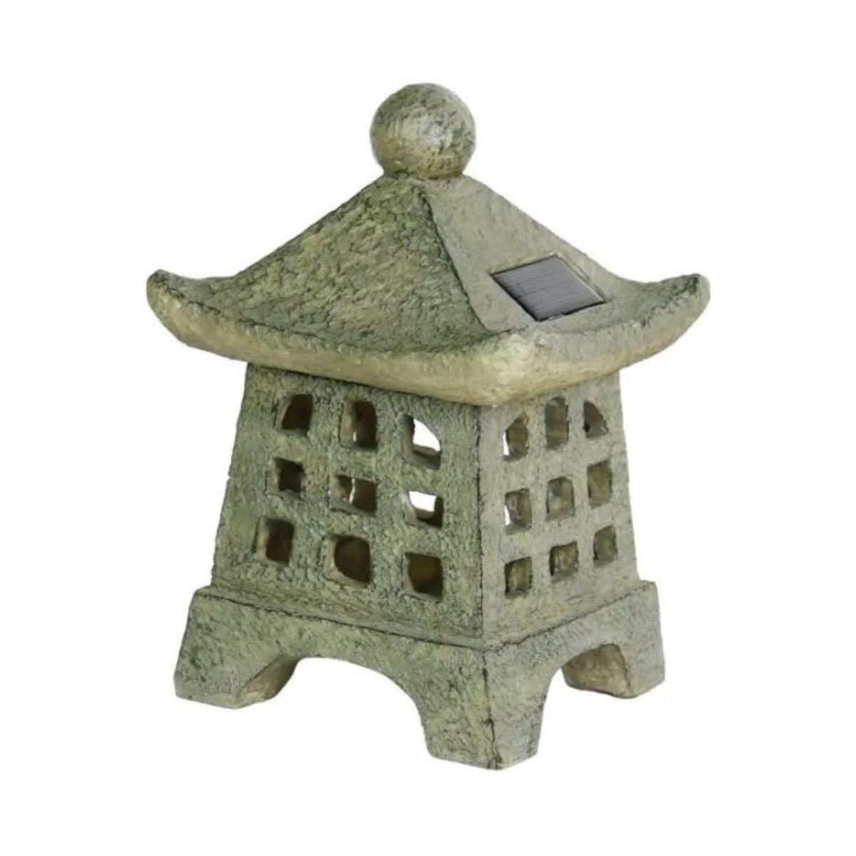 Japanse Pagode Tafellamp op Zonne-energie met Geïntegreerde LED voor Tuin