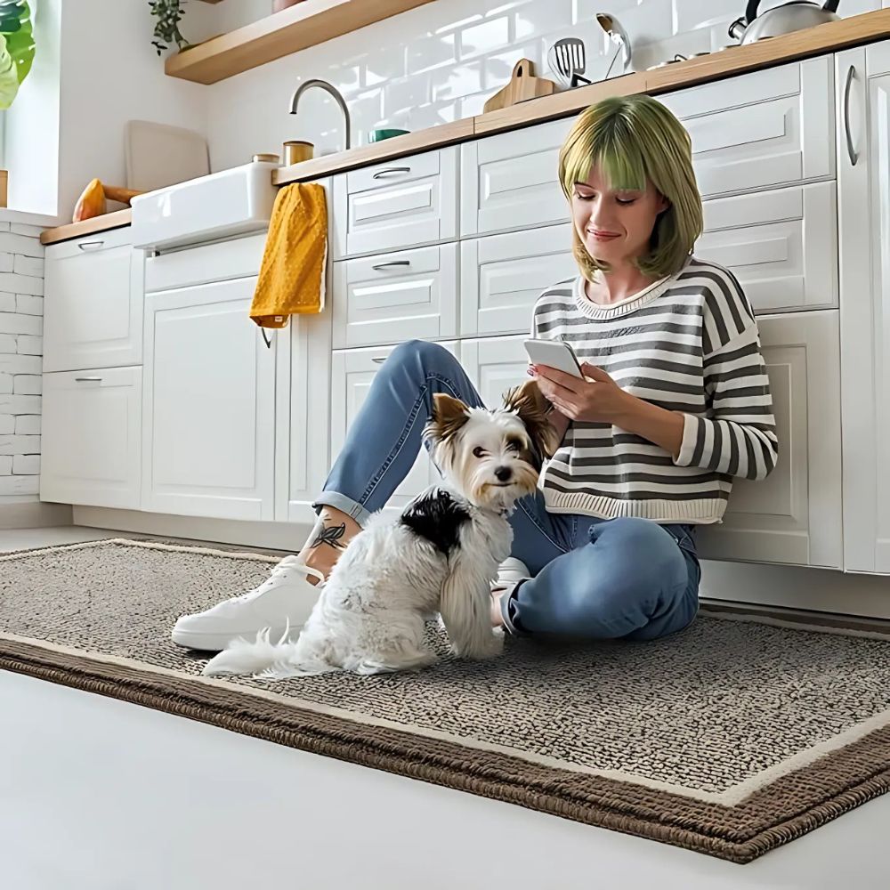 Keukenloper Antislip met Rand Design en Wasbaar Oppervlak