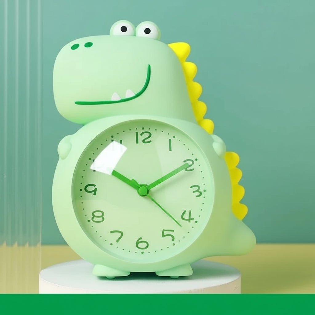 Kinder Wekker Dinosaurus met Weklicht en Stil Uurwerk