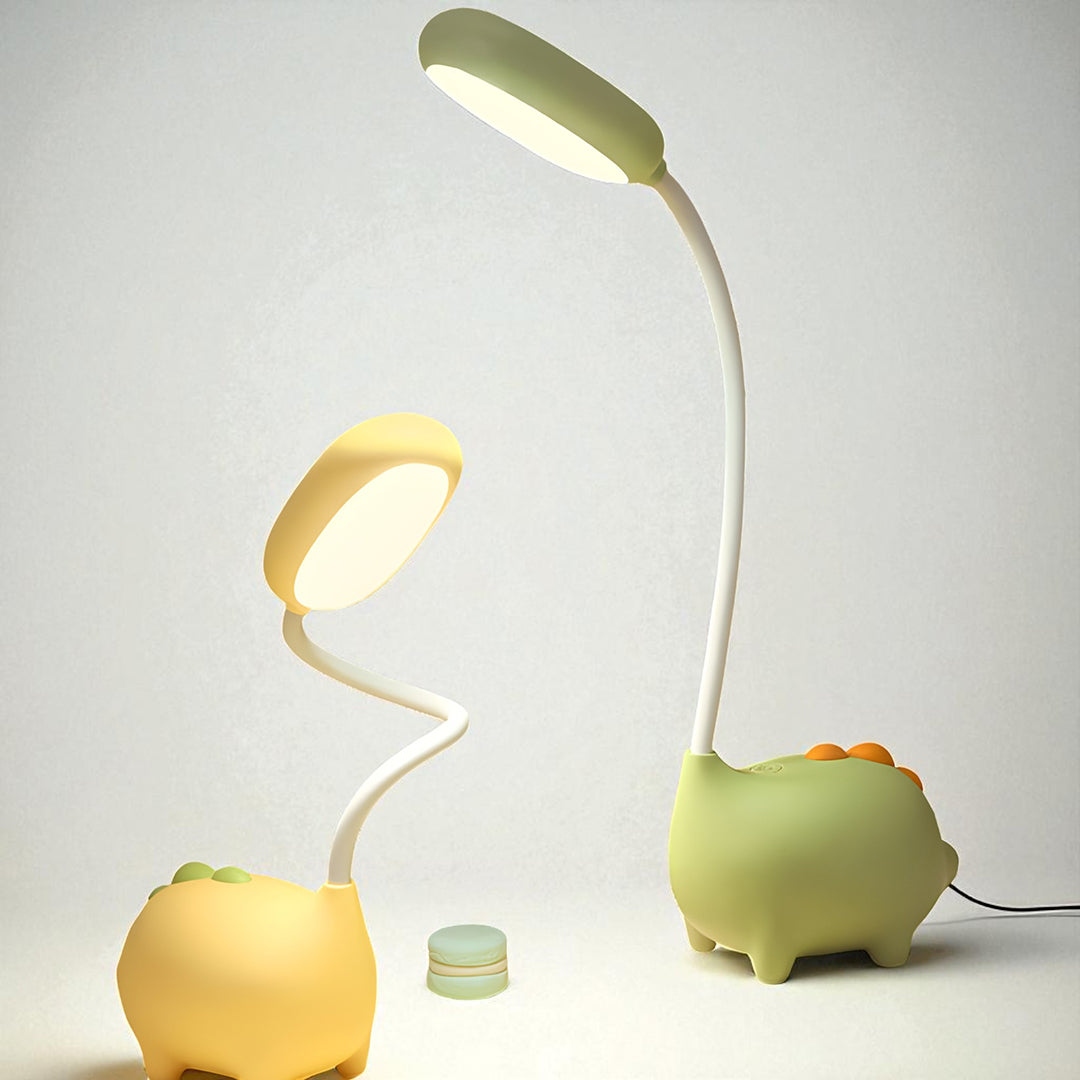Kindertafellamp LED Dimbaar met Flexibele Arm en Dinosaurus Design